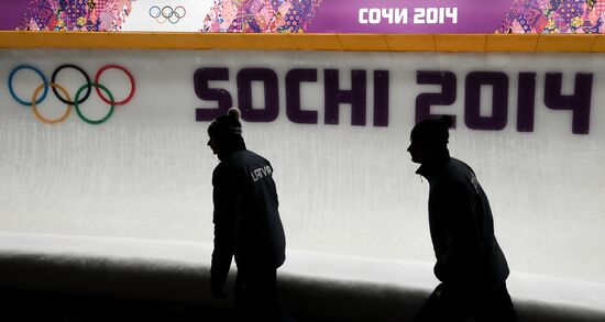 XXII Olympic Winter Games. Skeleton. Training sessions