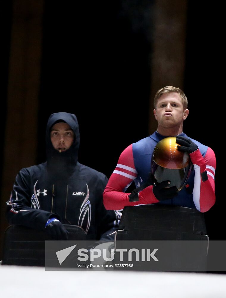 XXII Olympic Winter Games. Skeleton. Training sessions