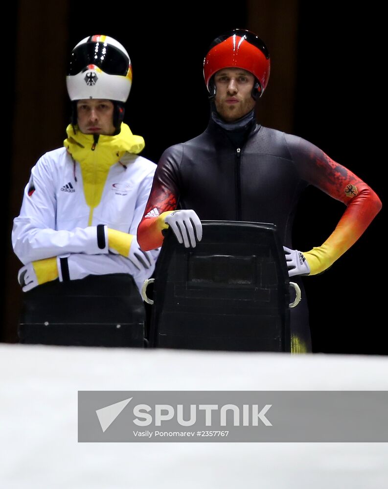 XXII Olympic Winter Games. Skeleton. Training sessions