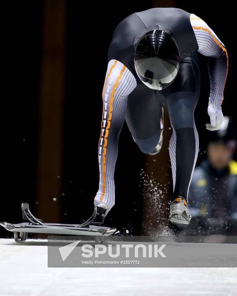 XXII Olympic Winter Games. Skeleton. Training sessions