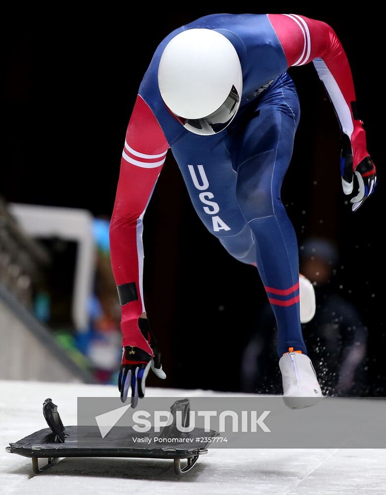 XXII Olympic Winter Games. Skeleton. Training sessions