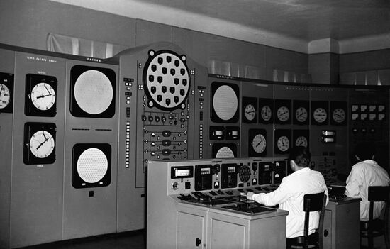 Control console of a nuclear power station