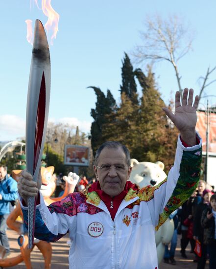 Olympic torch relay. Sochi. Day 2