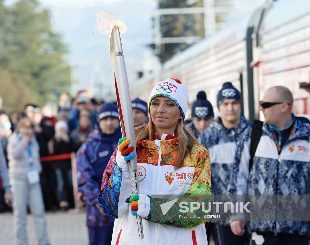 Olympic torch relay. Sochi. Day 2