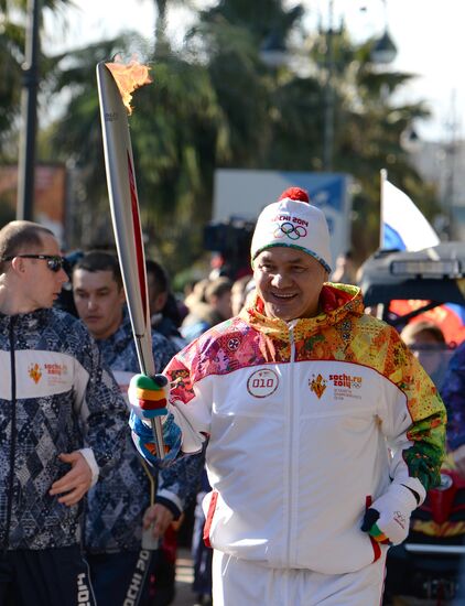 Olympic torch relay. Sochi. Day 2