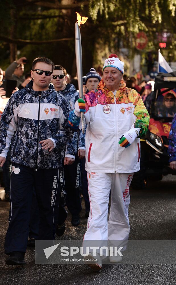 Olympic torch relay. Sochi. Day 2