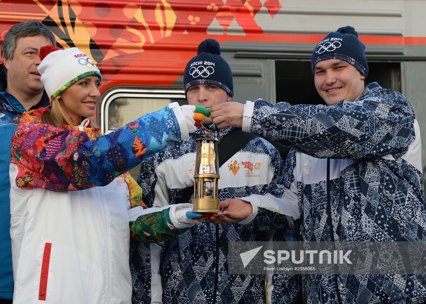 Olympic torch relay. Sochi. Day 2