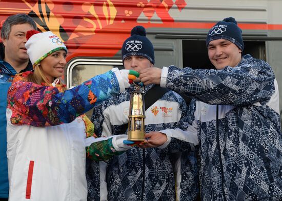 Olympic torch relay. Sochi. Day 2