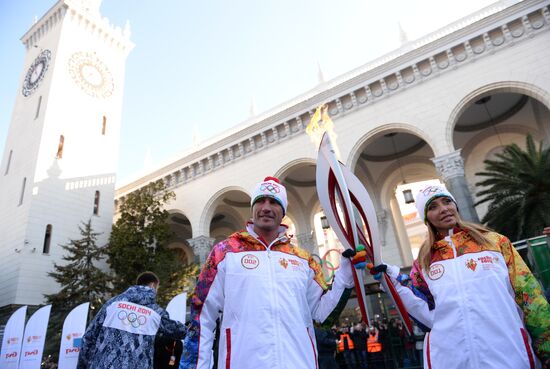 Olympic torch relay. Kazan. Day 2