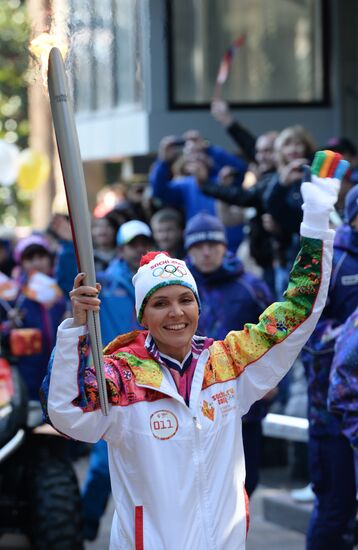 Olympic torch relay. Sochi. Day 2