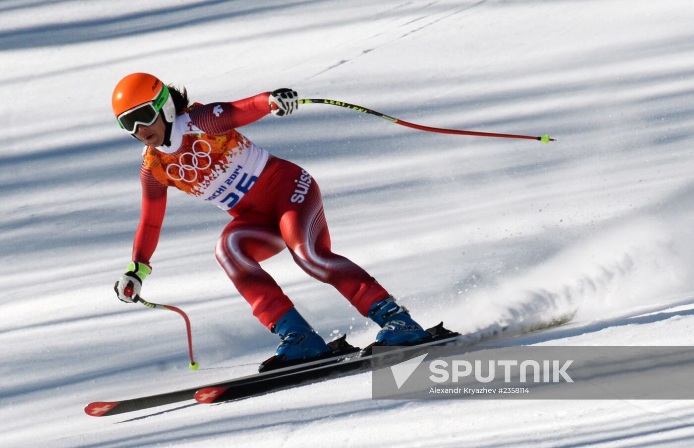 2014 Olympics. Alpine skiing. Training sesion