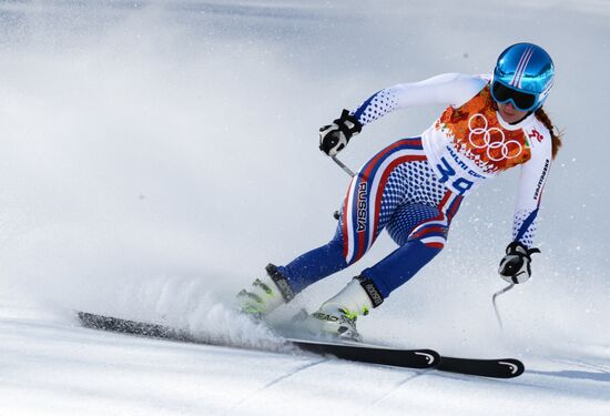 2014 Olympics. Alpine skiing. Training sesion