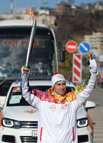 Olympic torch relay. Sochi. Day 2
