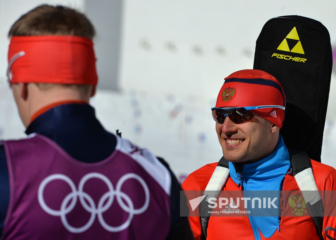 2014 Olympics. Biathlon. Men's sprint. Training session