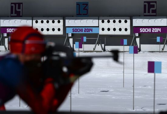 2014 Winter Olympics. Biathlon. Men. Training sessions