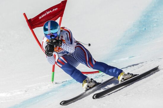 2014 Winter Olympics. Alpine skiing. Training sessions