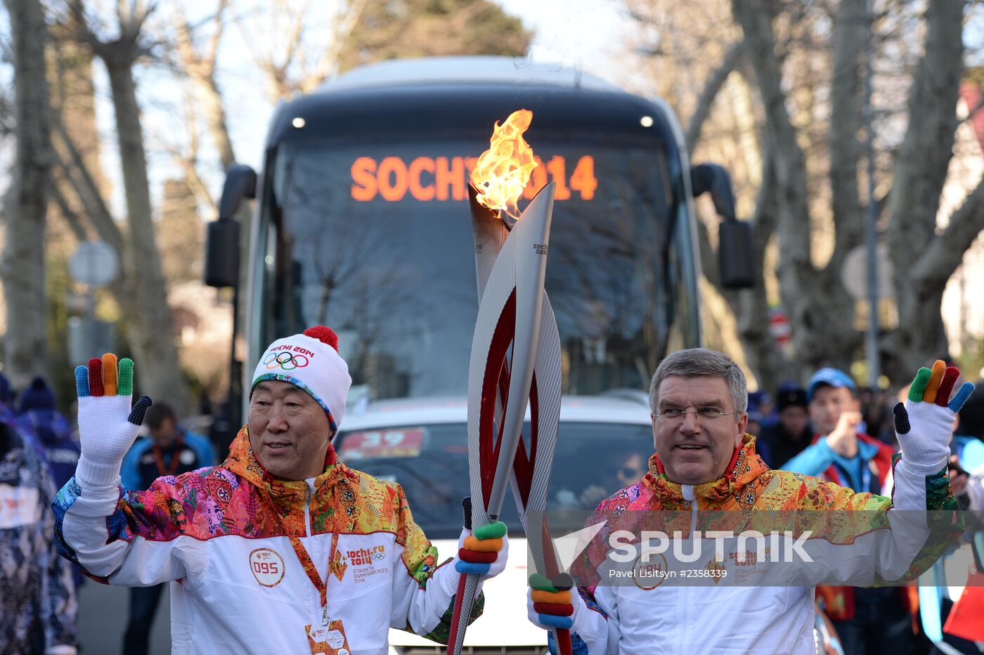 Olympic Torch Relay. Sochi. Day Two