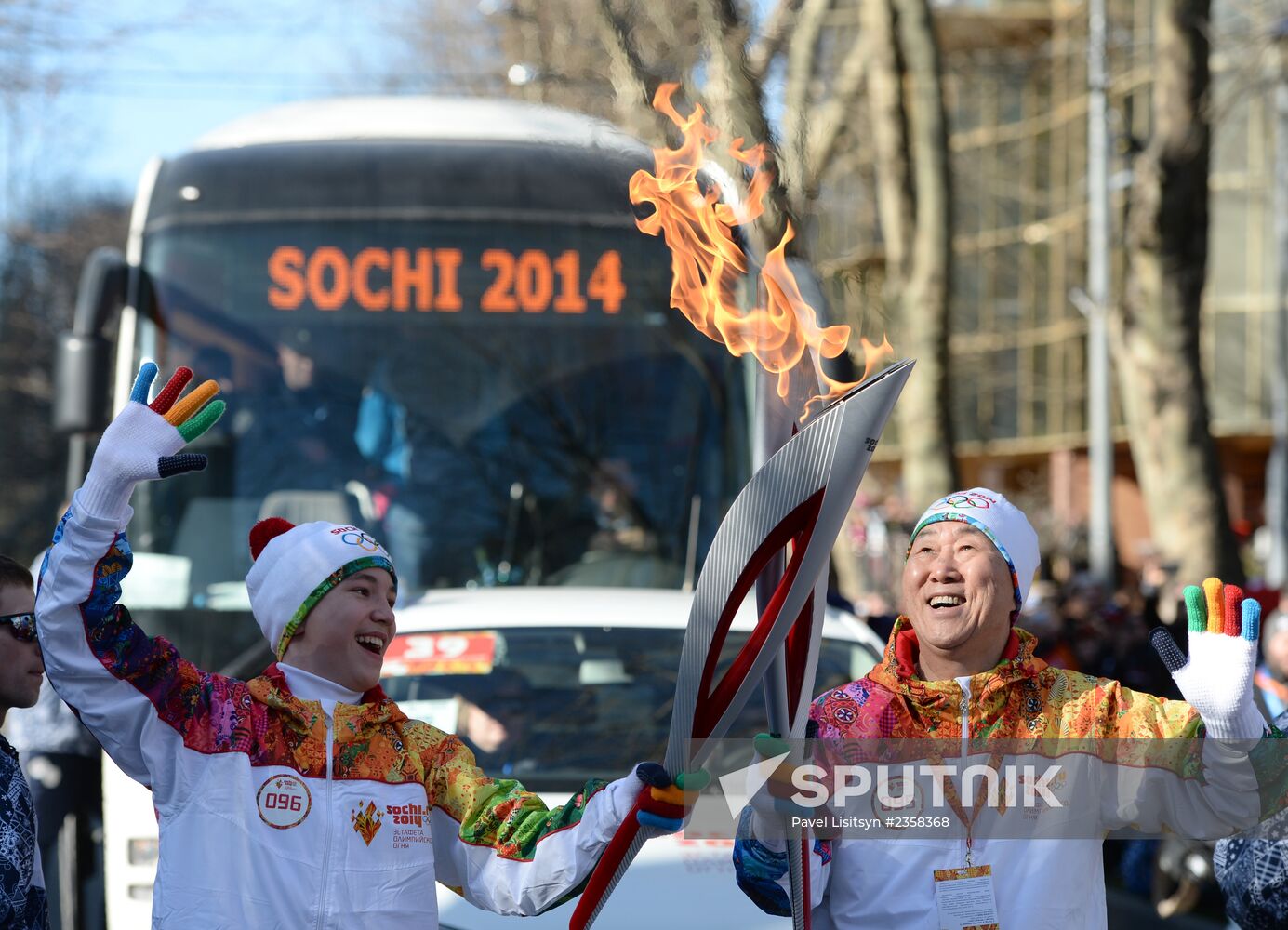 Olympic Torch Relay. Sochi. Day Two