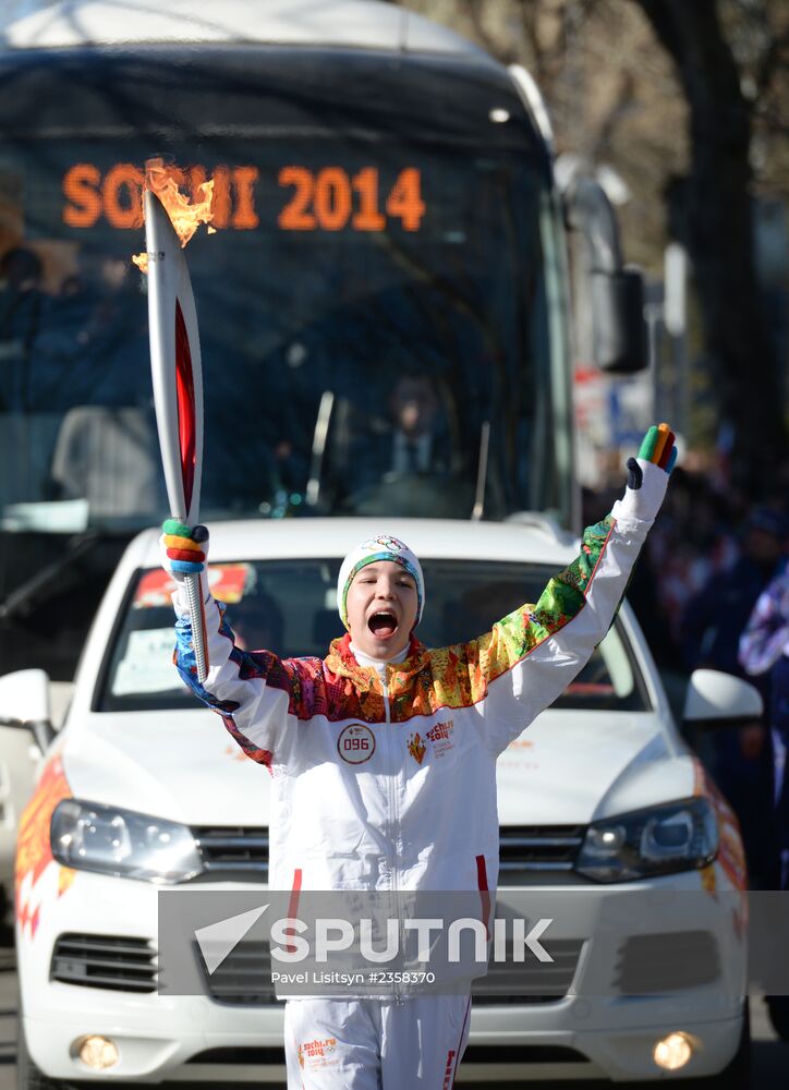 Olympic Torch Relay. Sochi. Day Two