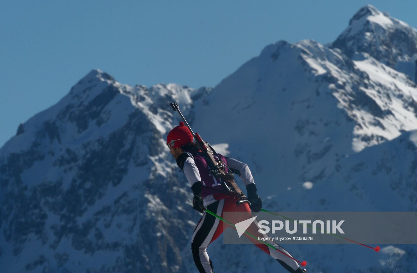 2014 Winter Olympics. Biathlon. Men. Training sessions