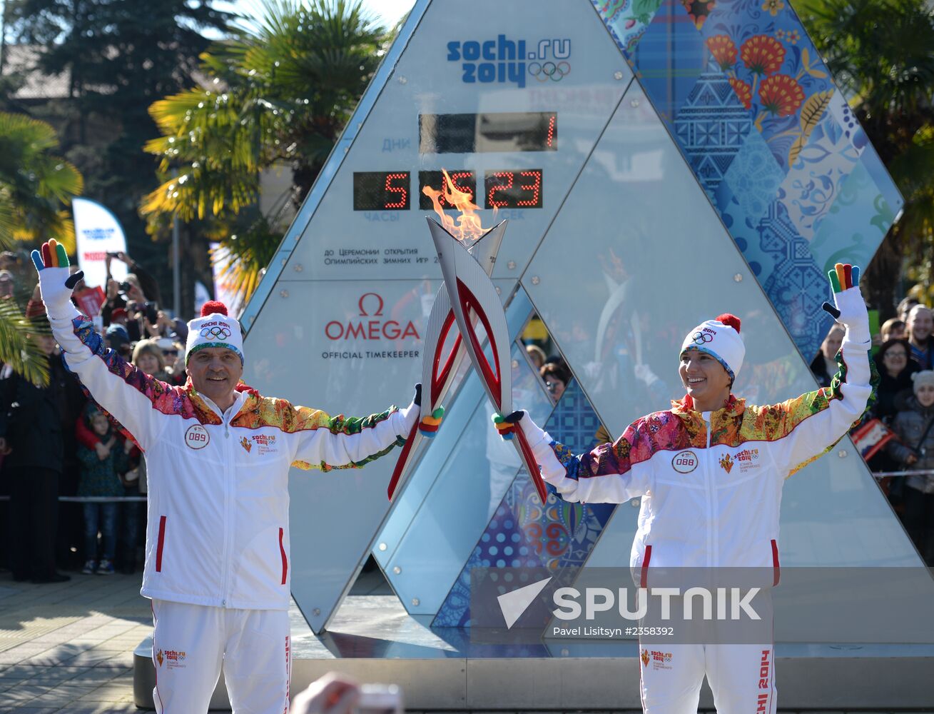 Olympic Torch Relay. Sochi. Day Two