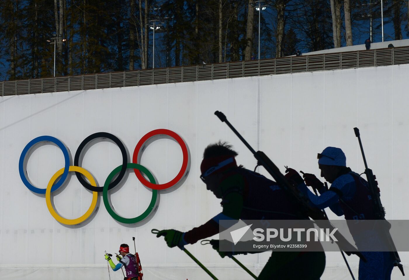 2014 Winter Olympics. Biathlon. Men. Training sessions