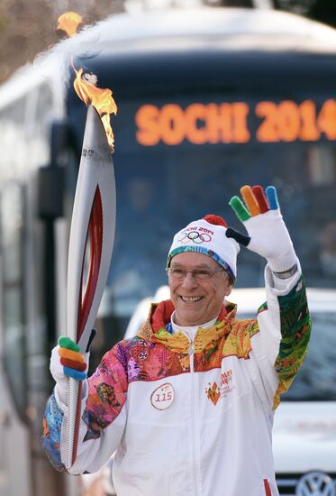 Olympic Torch Relay. Sochi. Day Two