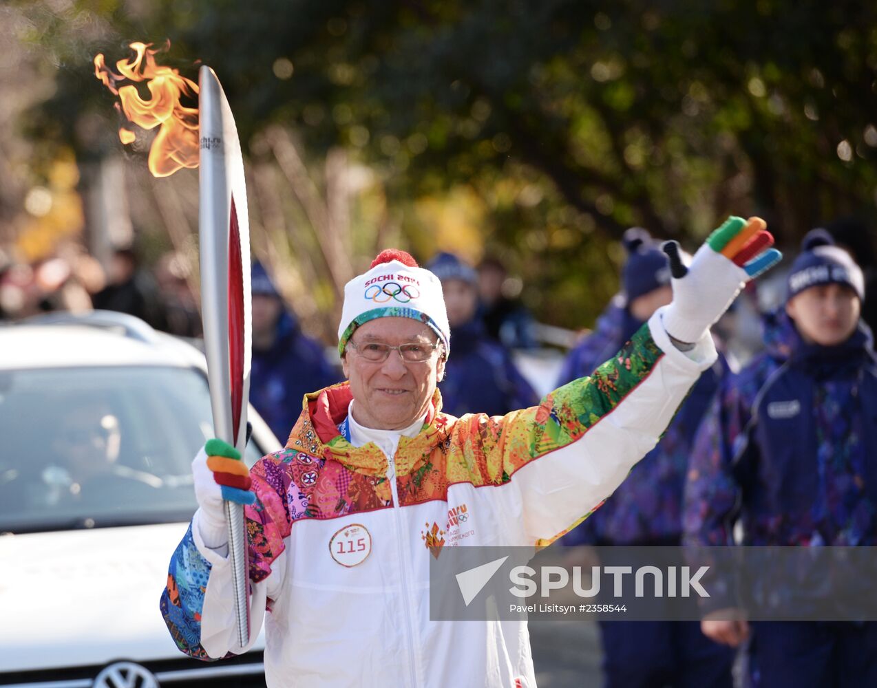 Olympic Torch Relay. Sochi. Day Two