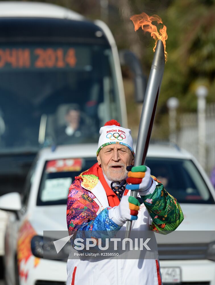 Olympic Torch Relay. Sochi. Day Two