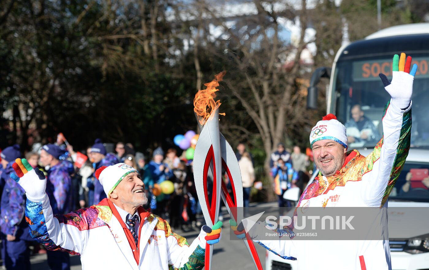 Olympic Torch Relay. Sochi. Day Two