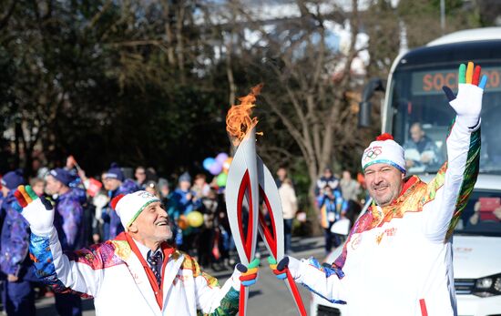 Olympic Torch Relay. Sochi. Day Two