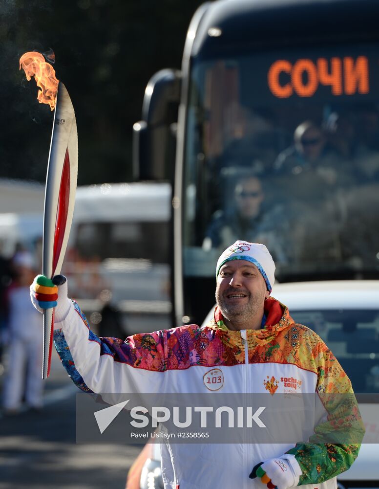 Olympic Torch Relay. Sochi. Day Two