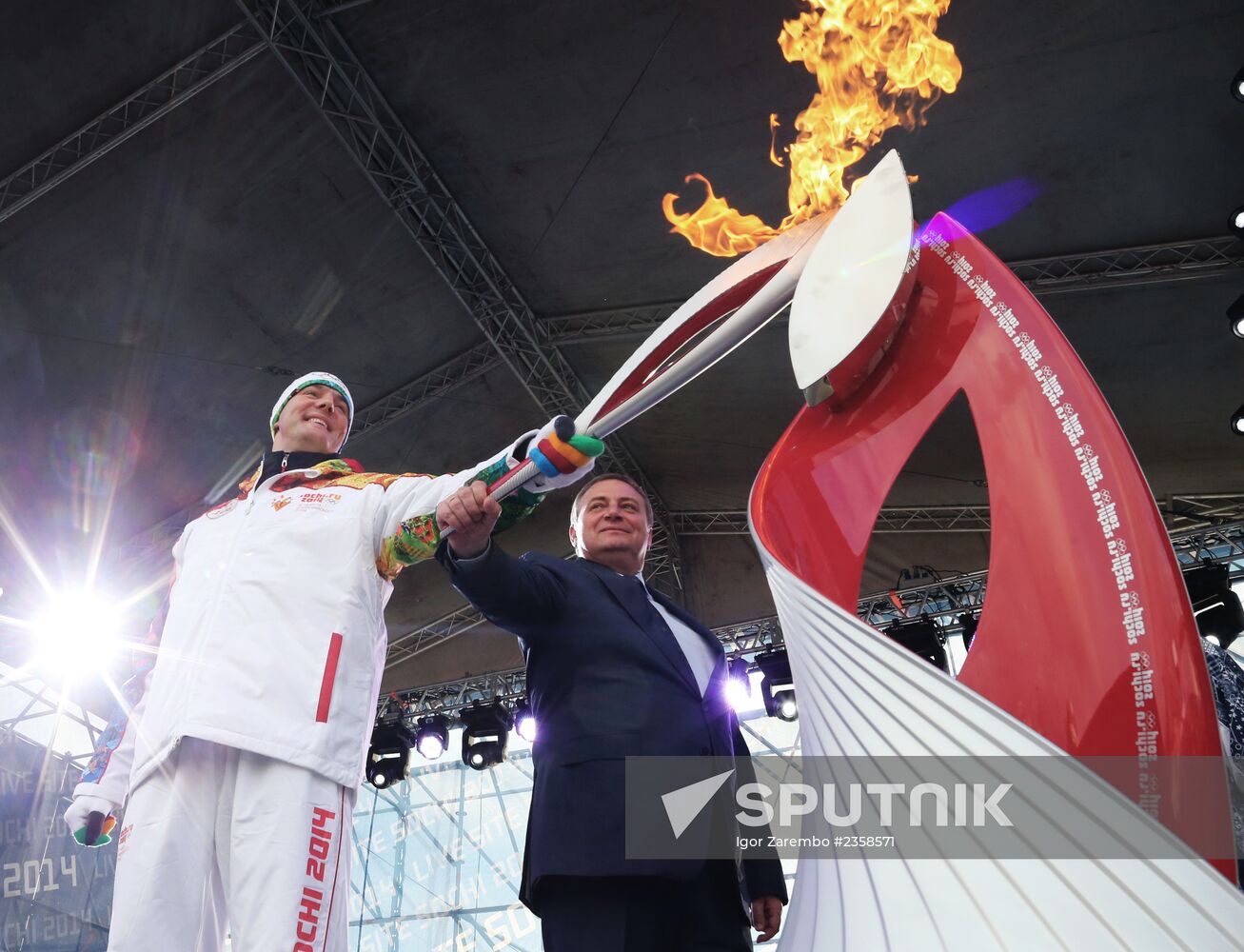 Olympic Torch Relay. Sochi. Day Two