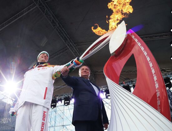 Olympic Torch Relay. Sochi. Day Two