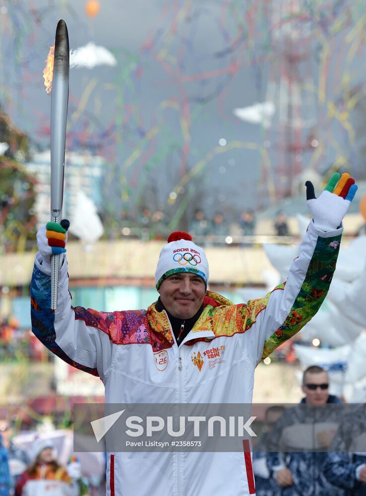 Olympic Torch Relay. Sochi. Day Two