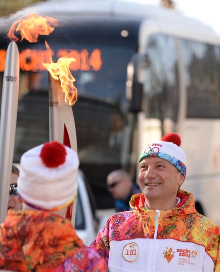 Olympic Torch Relay. Sochi. Day Two
