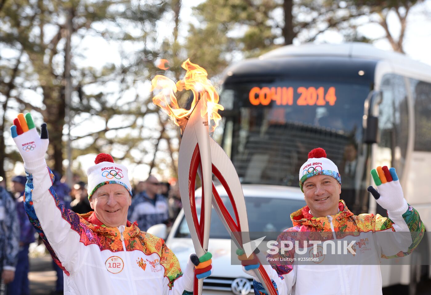 Olympic Torch Relay. Sochi. Day Two