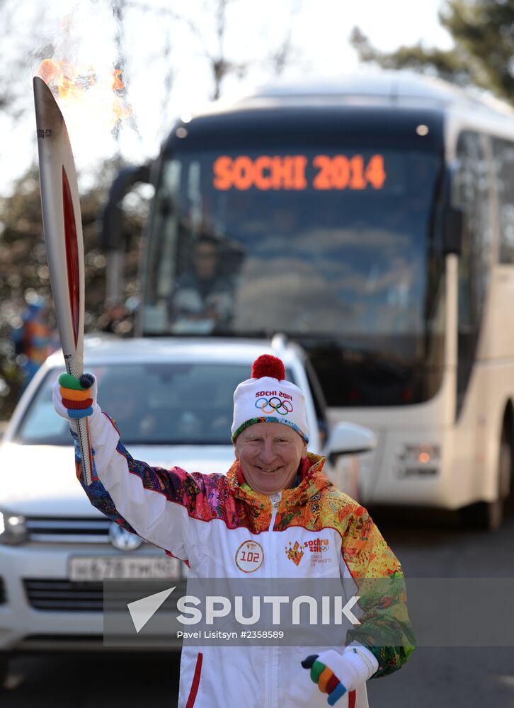 Olympic Torch Relay. Sochi. Day Two