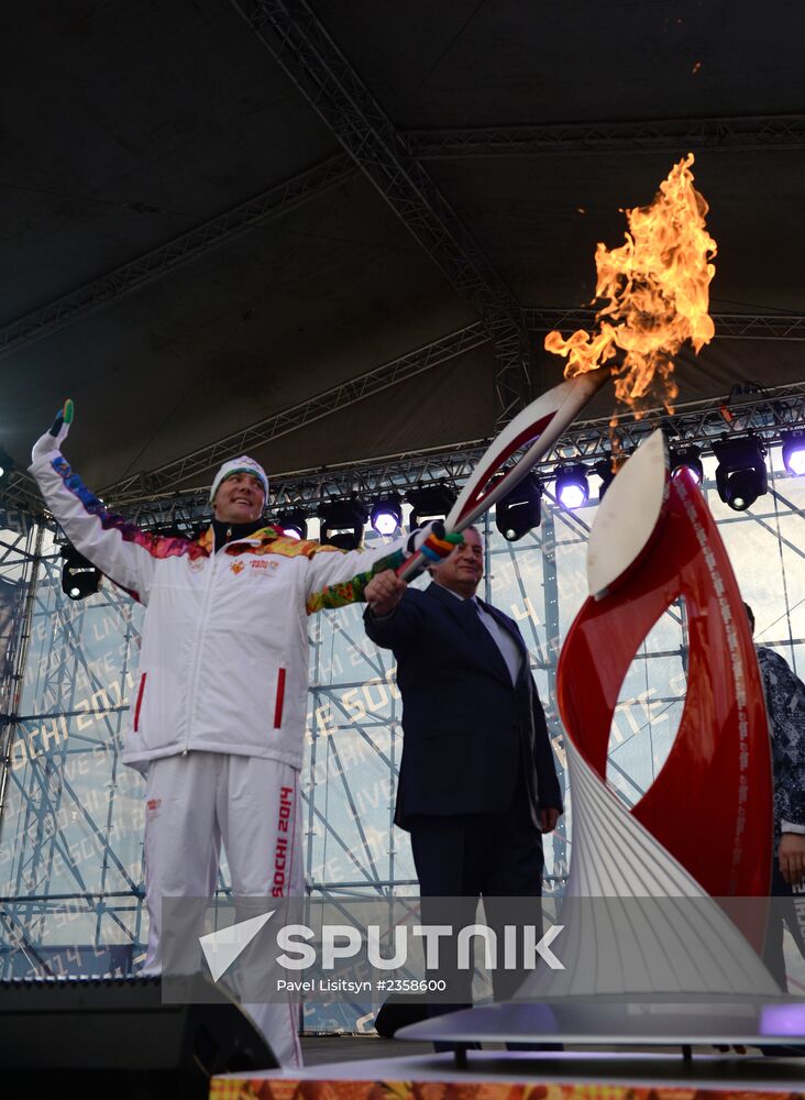 Olympic Torch Relay. Sochi. Day Two