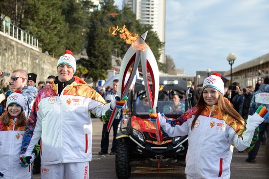 Olympic Torch Relay. Sochi. Day Two