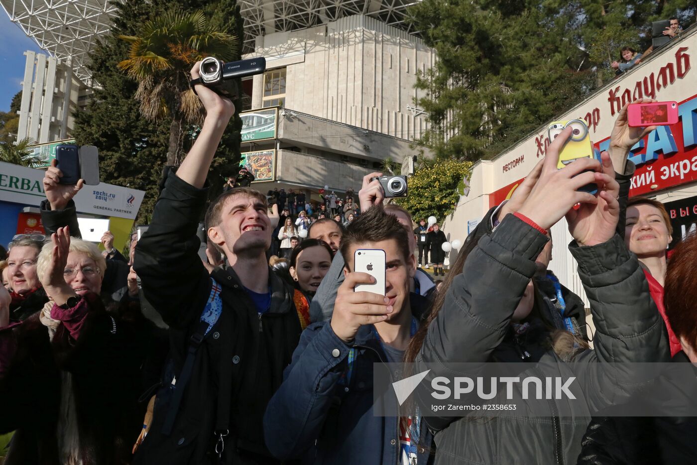 Olympic torch relay. Sochi. Day 2