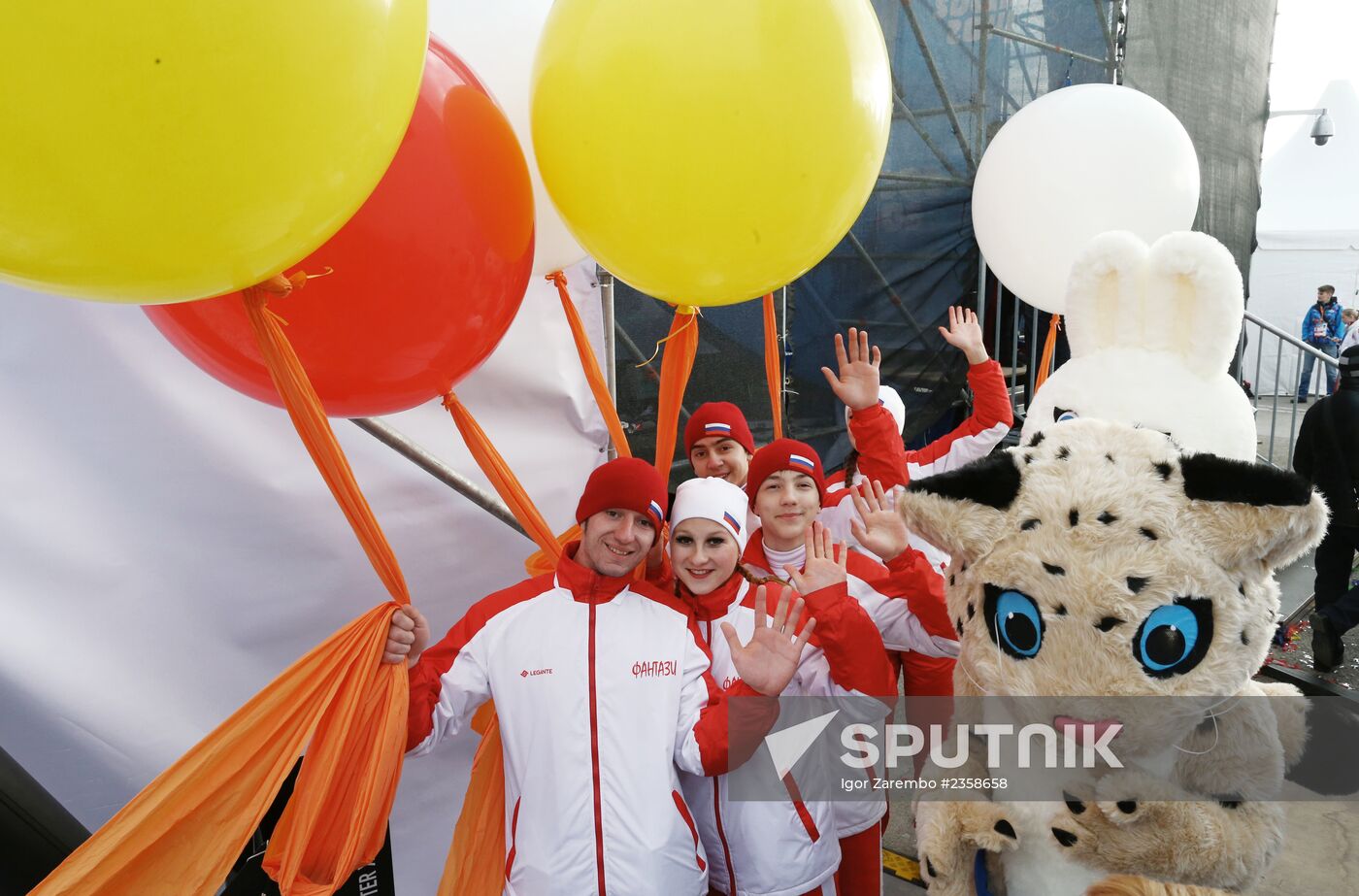 Olympic torch relay. Sochi. Day 2