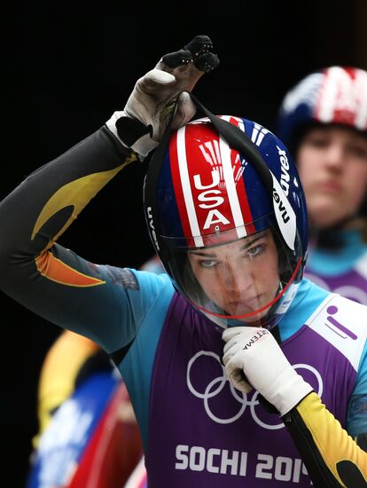 2014 Winter Olympics. Luge. Women. Trainings