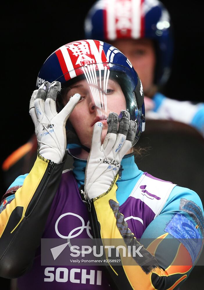 2014 Winter Olympics. Luge. Women. Trainings