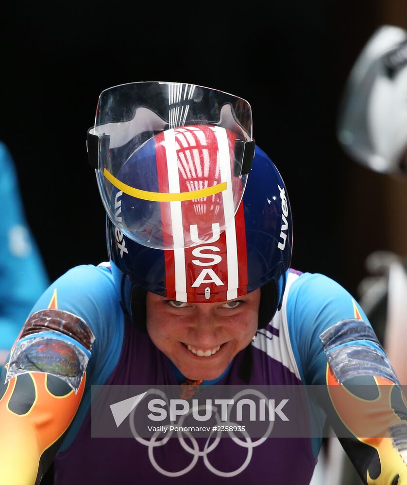 2014 Winter Olympics. Luge. Women. Trainings