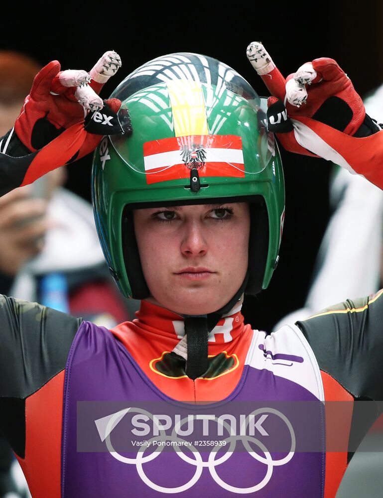 2014 Winter Olympics. Luge. Women. Trainings
