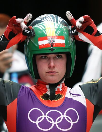 2014 Winter Olympics. Luge. Women. Trainings