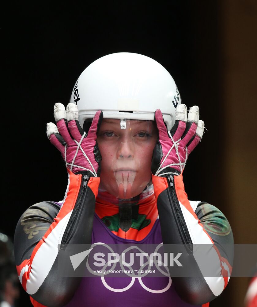 2014 Winter Olympics. Luge. Women. Trainings