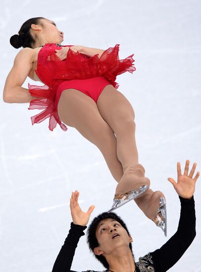 2014 Olympics. Figure skating. Teams. Pairs. Short program