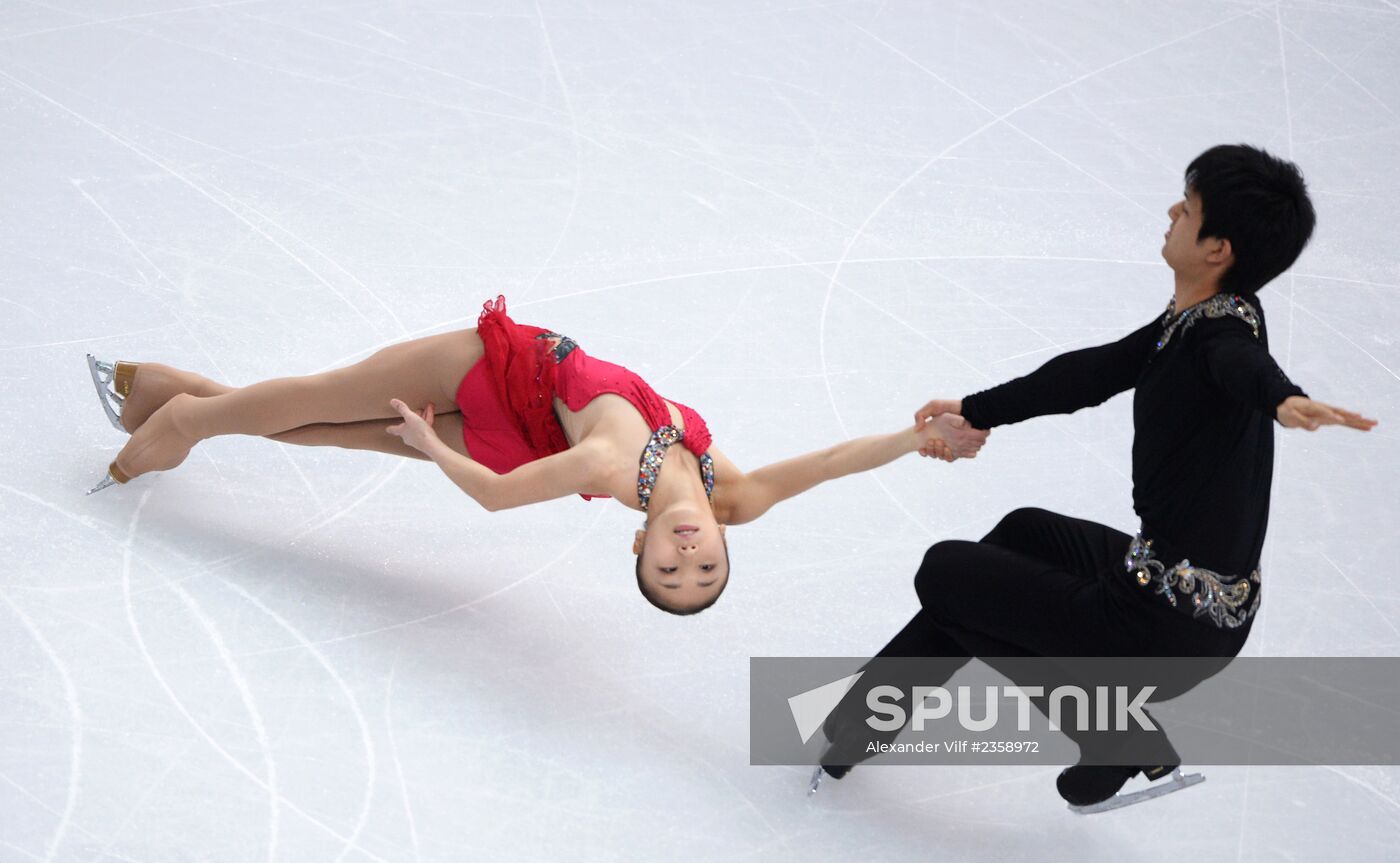 2014 Olympics. Figure skating. Teams. Pairs. Short program